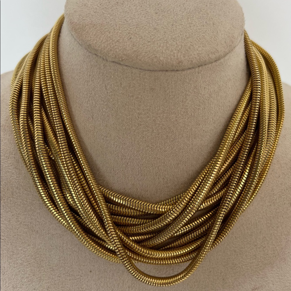 Debra Fine Yohai Multi Strand Snake Chain Necklace Choker